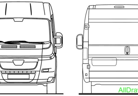Peugeot Boxer (2006) truck drawings (figures)